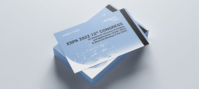 ESPA 2022 · 12th Congress on Electronic Structure Principles and Applications